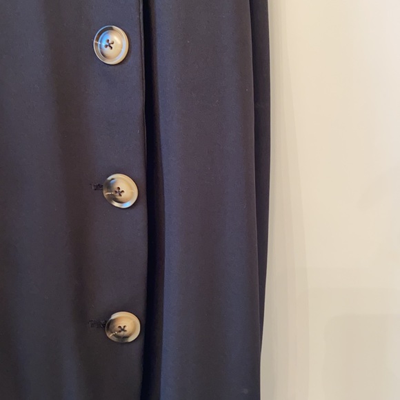 Black Wrap Button Detail Dress - Picture 2 of 3